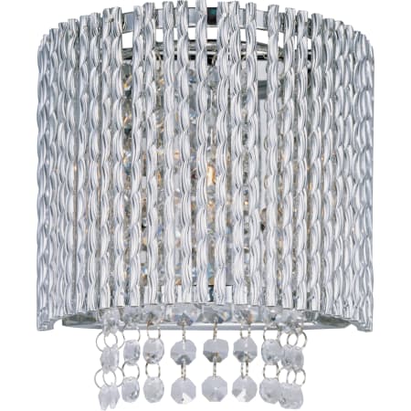 ET2 Spiral 8" Wide Crystal Wall Sconce Polished Chrome
