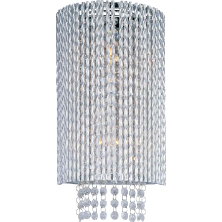 ET2 Spiral 8" Wide Crystal Wall Sconce Polished Chrome