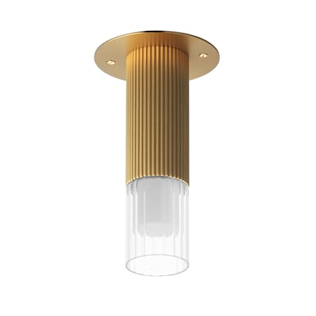 ET2 Reeds 3" Wide LED Flush Mount Ceiling Fixture Gold