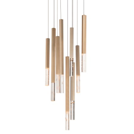 ET2 Diaphane 9 Light 15" Wide LED Multi Light Pendant with Rock Crystal Accents Gold