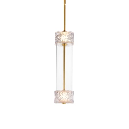 ET2 Elysian 2 Light 6" Wide LED Mini Pendant Natural Aged Brass