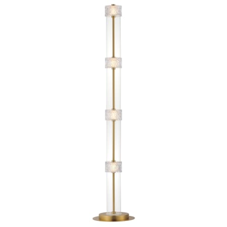 ET2 Elysian 4 Light 69" Tall LED Column Floor Lamp Natural Aged Brass