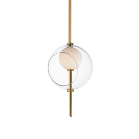 ET2 Martini 8" Wide LED Mini Pendant Natural Aged Brass