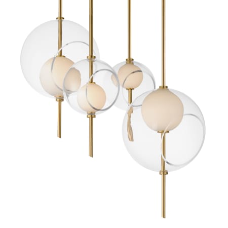 ET2 Martini 24" Wide LED Multi Light Pendant Natural Aged Brass