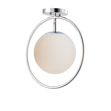ET2 Revolution 13" Wide Semi-Flush Globe Ceiling Fixture Polished Nickel