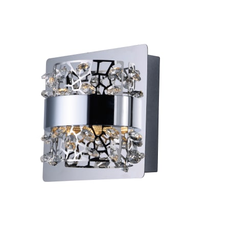 ET2 Tiara 5" Tall Integrated LED Bathroom Sconce Polished Chrome