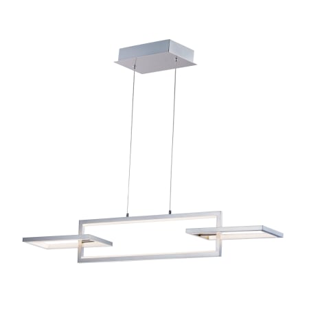 ET2 Link 3 Light 42" Wide LED Linear Chandelier Satin Nickel