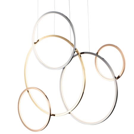 ET2 Union 5 Light 47" Wide LED Abstract Chandelier Multi-Plated
