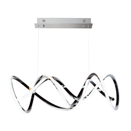 ET2 Signature 41" Wide LED Abstract Chandelier Black Chrome