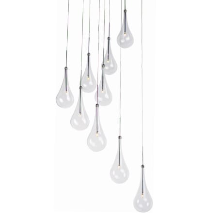 ET2 Larmes 22" LED Pendant Polished Chrome / Clear Glass