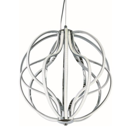 ET2 Aura 17" Wide LED Abstract Globe Chandelier Polished Chrome
