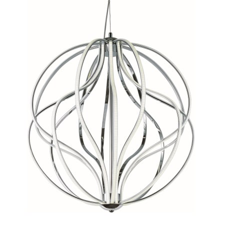 ET2 Aura 24" Wide LED Abstract Globe Chandelier Polished Chrome