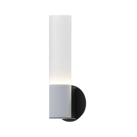 ET2 Highball 15" Tall LED Bathroom Sconce Black / Translucent Frost
