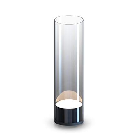 ET2 Highball 15" Tall LED Column Table Lamp with Smoke Shade Gunmetal