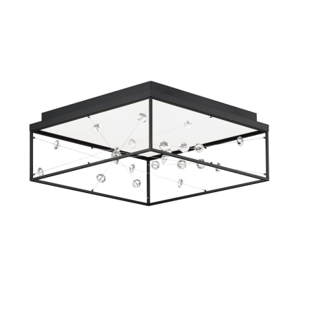 ET2 Entanglement 20" Wide LED Flush Mount Square Ceiling Fixture Black