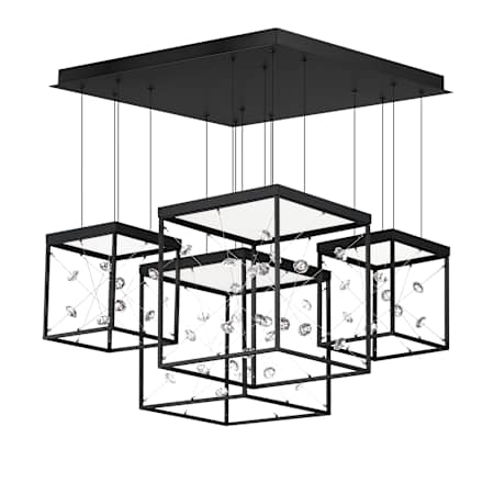 ET2 Entanglement 28" Wide LED Crystal Abstract Chandelier Black