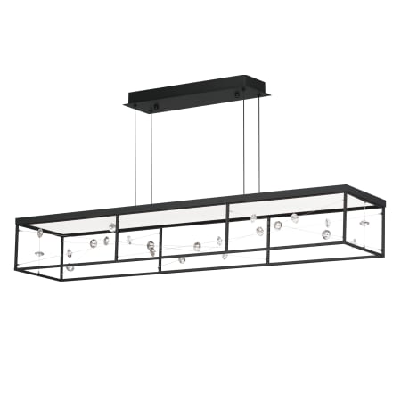 ET2 Entanglement 48" Wide LED Crystal Linear Chandelier Black