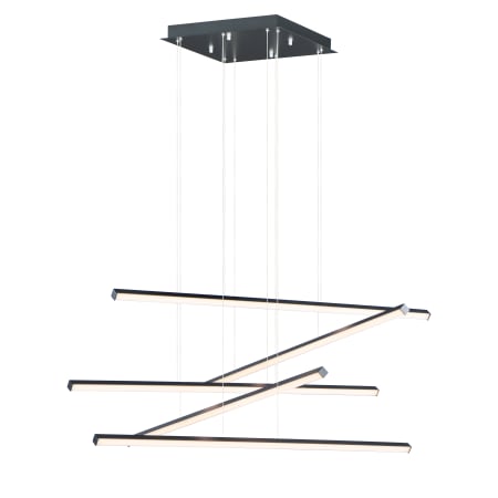ET2 Hover 5 Light 48" Wide LED Linear Chandelier Black