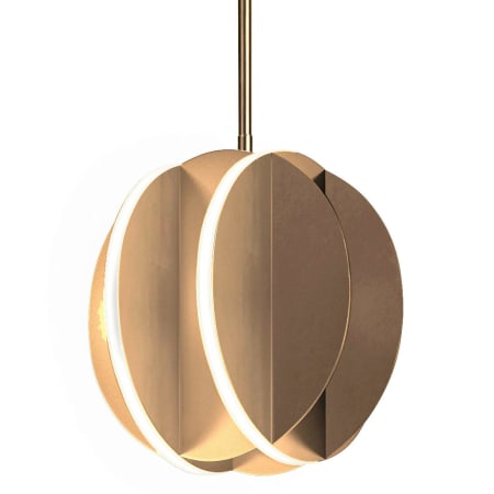 ET2 Interval 8" Wide LED Mini Pendant - Globe Satin Brass