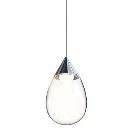 ET2 Dewdrop 8" Wide LED Mini Pendant with Clear Shade Polished Chrome