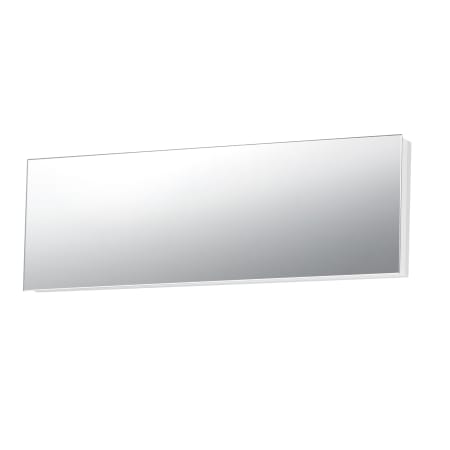 ET2 Embosse 24" W x 7" H Modern Rectangular Frameless Bathroom Wall Mirror with LED Lighting Polished Chrome