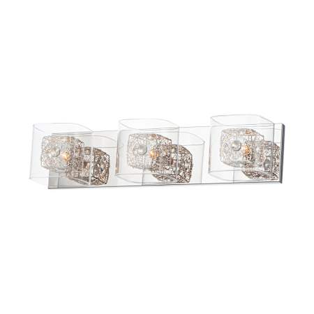 ET2 3 Light 22" Wide Vanity Light From The Gem Collection Polished Chrome
