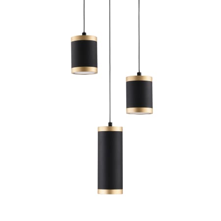 ET2 Cuff 12" Wide LED Multi Light Pendant Black / Gold