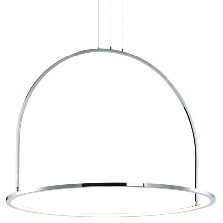 ET2 Halo 40" Wide LED Ring Chandelier Polished Chrome
