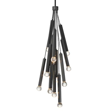 ET2 Allumettes 9" Wide LED Abstract Multi Light Pendant Black / Clear Crystal