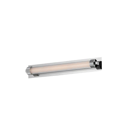 ET2 Doric 19" Wide LED Bath Bar with Ribbed Glass Shade Polished Chrome