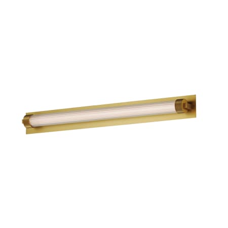 ET2 Doric 26" Wide LED Bath Bar with Ribbed Glass Shade Natural Aged Brass