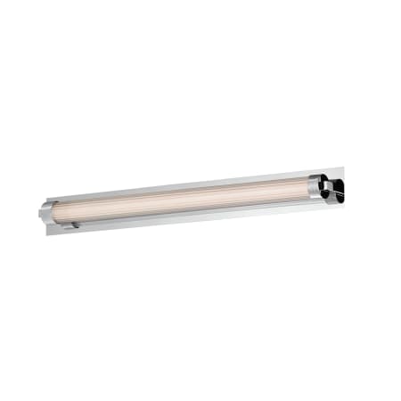 ET2 Doric 26" Wide LED Bath Bar with Ribbed Glass Shade Polished Chrome
