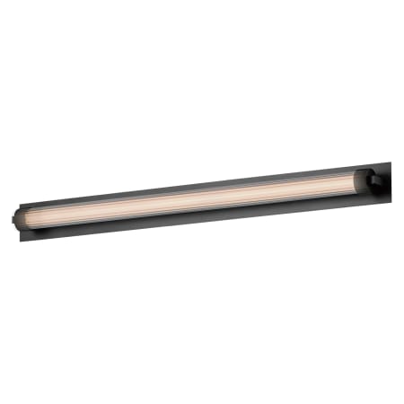 ET2 Doric 30" Wide LED Bath Bar with Ribbed Glass Shade Black