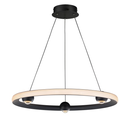 ET2 Nodes 24" Wide LED Ring Chandelier Black