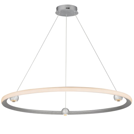 ET2 Nodes 40" Wide LED Ring Chandelier Brushed Aluminum