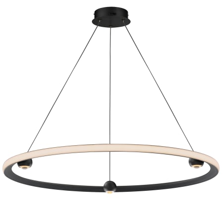 ET2 Nodes 40" Wide LED Ring Chandelier Black