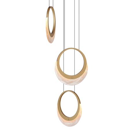 ET2 Lyra 13" Wide LED Suspension Multi Light Pendant Gold