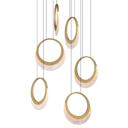 ET2 Lyra 21" Wide LED Suspension Multi Light Pendant Gold