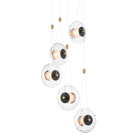 ET2 Amulet 21" Wide LED Multi Light Pendant Black / Natural Aged Brass