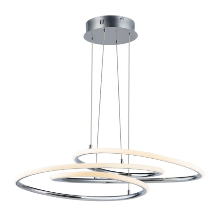 ET2 Coaster 20-1/4" Wide Integrated LED Chandelier with Silicone Diffuser Polished Chrome