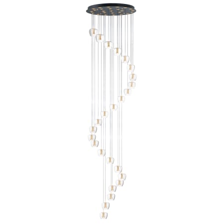 ET2 Newton 25 Light 28" Wide LED Multi Light Pendant Black / Gold