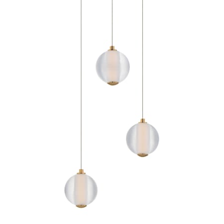 ET2 Rhythm 12" Wide LED Multi Light Pendant Gold