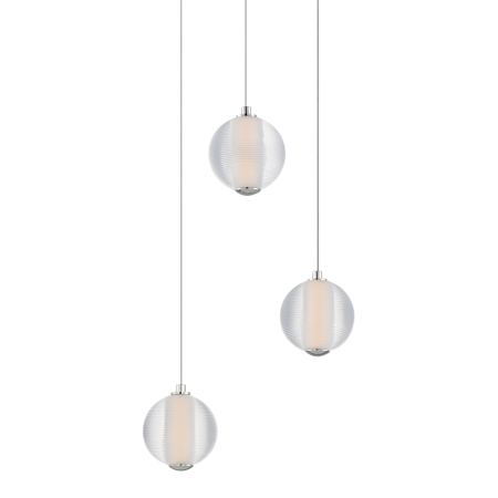 ET2 Rhythm 12" Wide LED Multi Light Pendant Polished Chrome