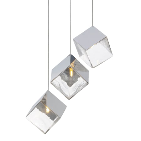 ET2 Ice Cube 3 Light 19" Wide LED Multi Light Pendant Polished Chrome / Clear