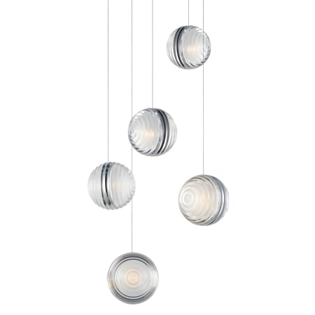 ET2 Pulse 15" Wide LED Multi Light Pendant Polished Chrome