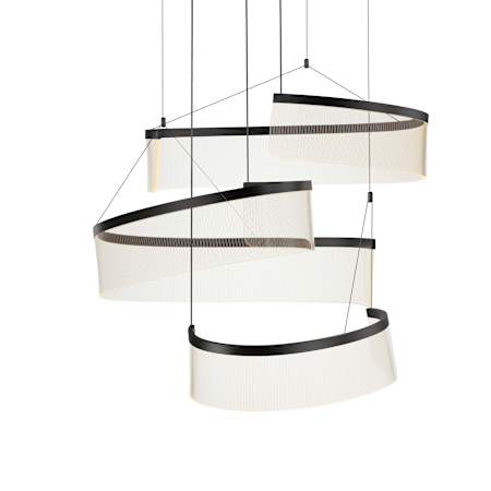 ET2 Sonata 3 Light 33" Wide LED Abstract Multi Light Pendant Black