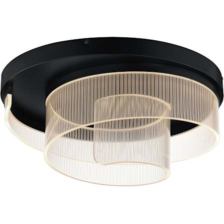 ET2 Sonata 20" Wide Semi-flush Ceiling Fixture Black