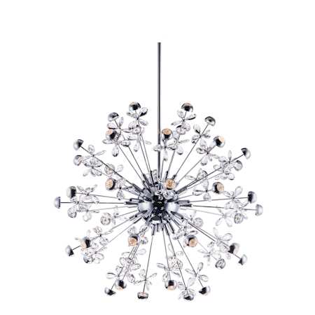ET2 Nova 44 Light 34" Wide LED Chandelier Polished Chrome