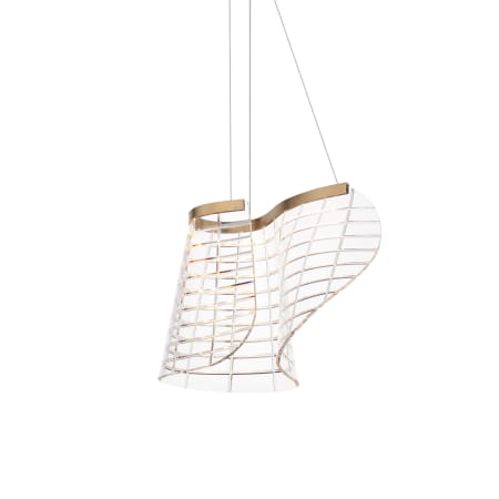 ET2 Tartan 10" Wide LED Abstract Mini Pendant Brushed Champagne