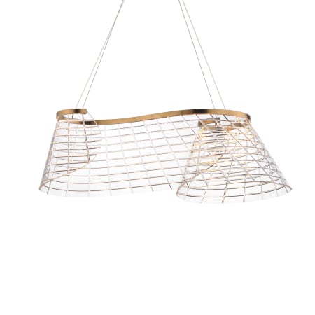 ET2 Tartan 18" Wide LED Abstract Pendant Brushed Champagne